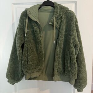 Lululemon reversible hooded fleece jacket
